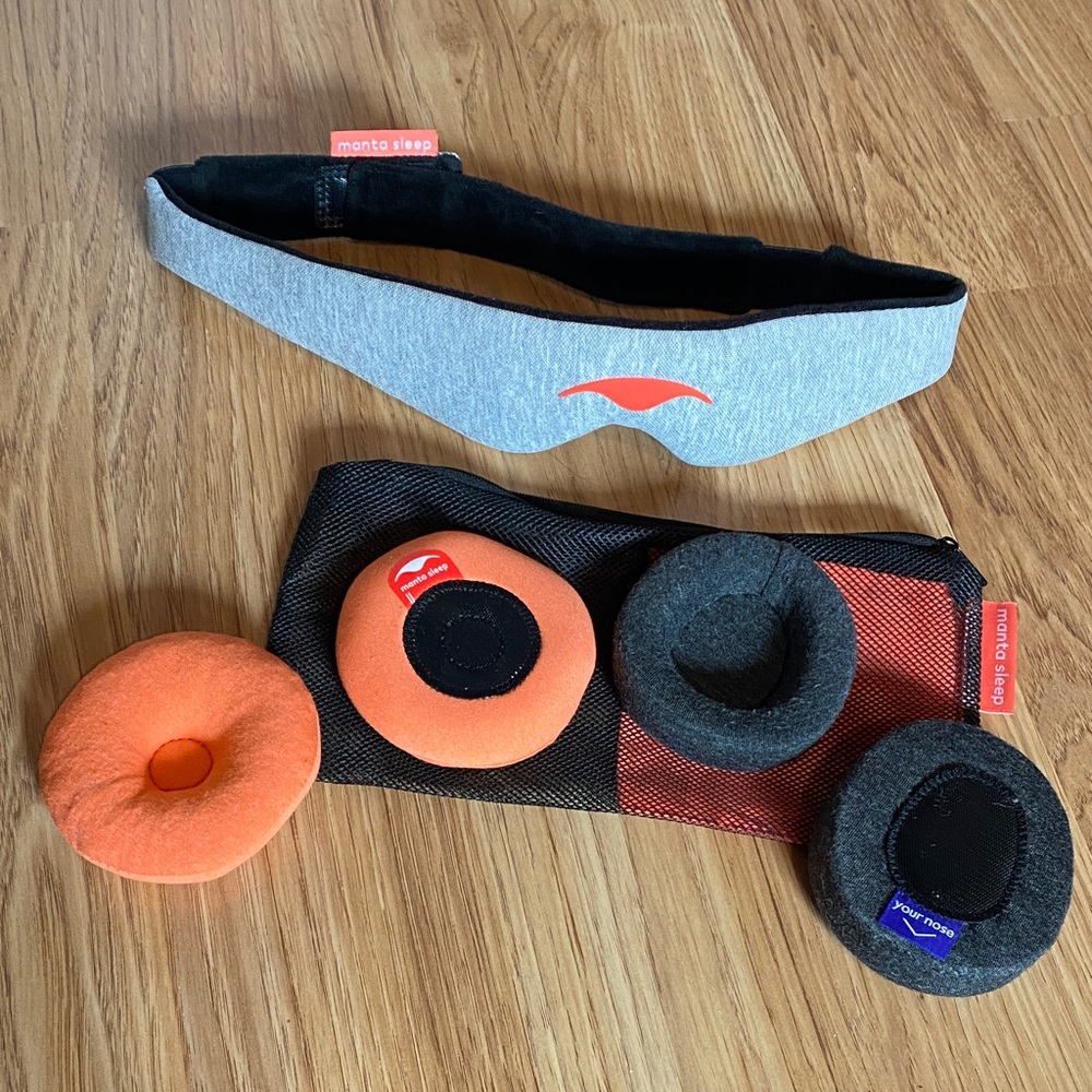 Manta sleep eye mask bundle blackout and steam heat eye cups